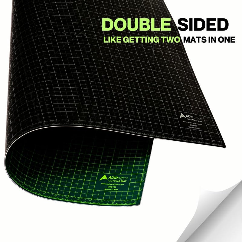 Adir Corp. Adir Professional Self Reversible Healing Cutting Mat, 18 by 36-Inch, Green/Black - Image 5